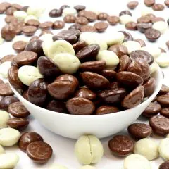 Pebernødder med chokolade